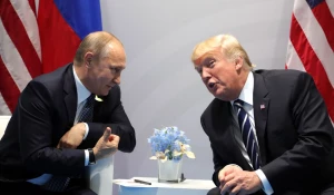 Встреча Владмира Путина и Дональда Трампа на саммите G20. Гамбург, 7 июля 2017 года.