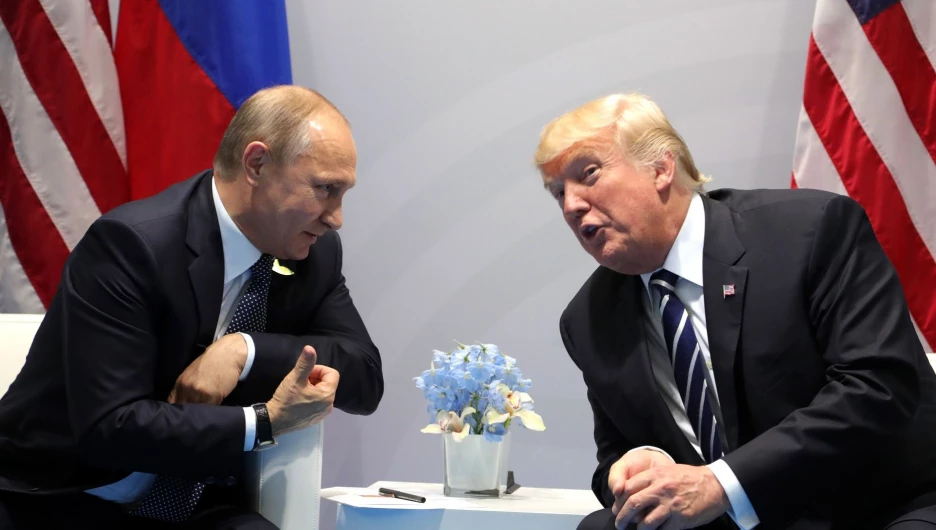 Встреча Владмира Путина и Дональда Трампа на саммите G20. Гамбург, 7 июля 2017 года.