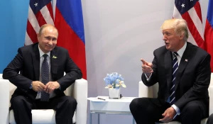 Встреча Владмира Путина и Дональда Трампа на саммите G20. Гамбург, 7 июля 2017 года.