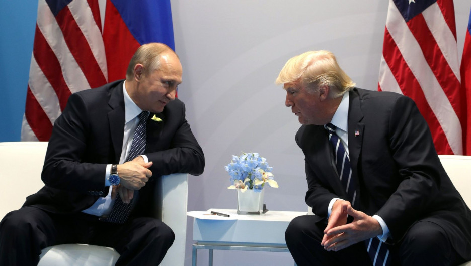 Встреча Владмира Путина и Дональда Трампа на саммите G20. Гамбург, 7 июля 2017 года.
