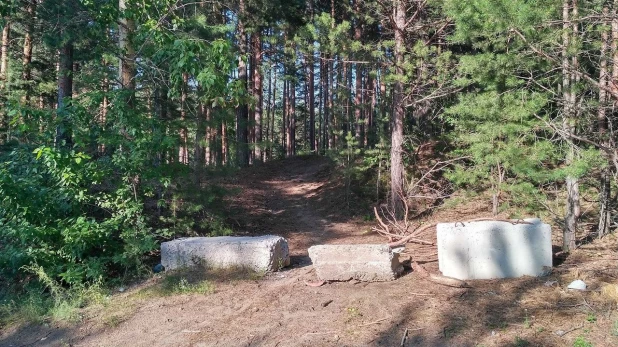 В Бийске загородили проезды в лес в районе АБ.