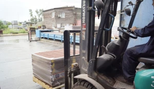 Процесс производства тротуарной плитки.