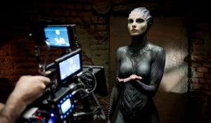 Съемки фильма "Вратарь галактики".