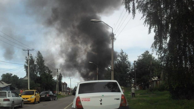 Пожар в Новоалтайске.