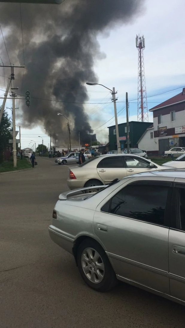 Пожар в Новоалтайске.