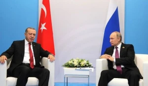 Президент Турции Тайип Эрдоган и Владимир Путин.