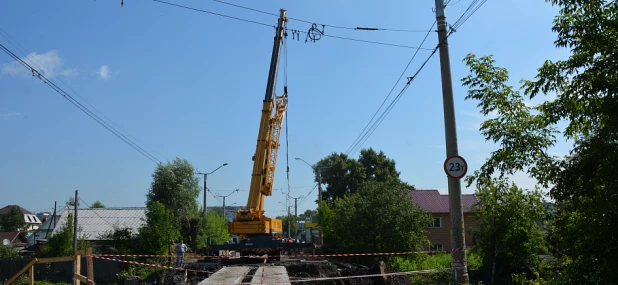 Реконструкция моста на улице Матросова