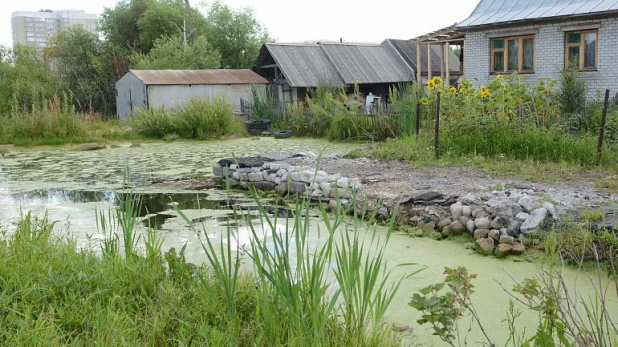 Пригород весной подтапливало талыми и грунтовыми водами.