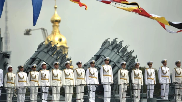 Главный военно-морской парад в Санкт-Петербурге.