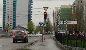 Перекресток пр. Красноармейского и ул. Партизанской в Барнауле