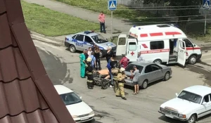 Авария с участием мотоцикла.