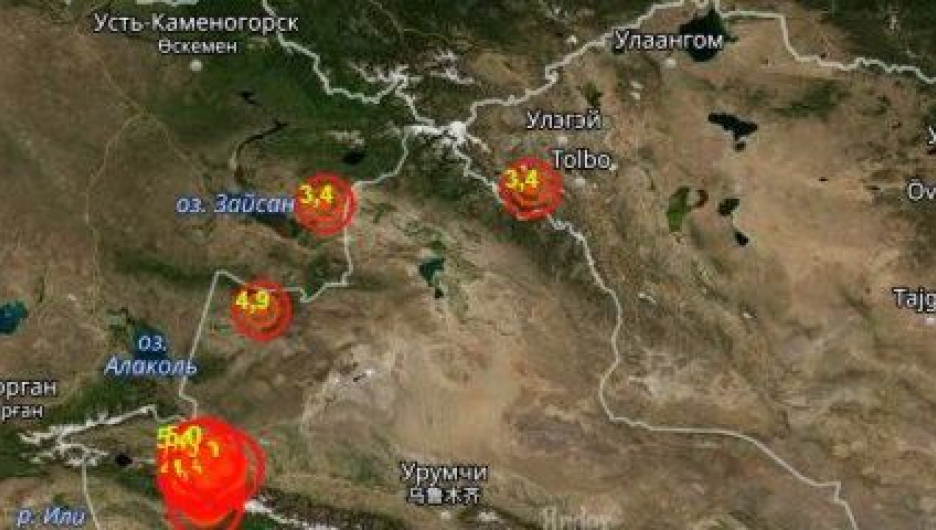 Китайское землетрясение ощутили в Алтайском крае