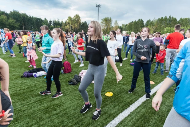 Самая массовая городская тренировка в России 13 августа прошла в Барнауле 