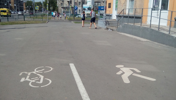 Велодорожка в Новокузнецке.