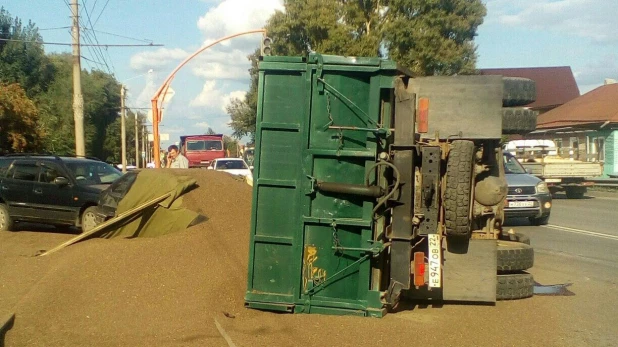 ДТП на Горе с участием грузовика.