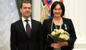 Дмитрий Медведев и Лариса Гузеева.