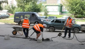 Благоустройство двора в Барнауле