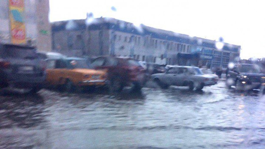 Потоп в Бийске из-за ливня.