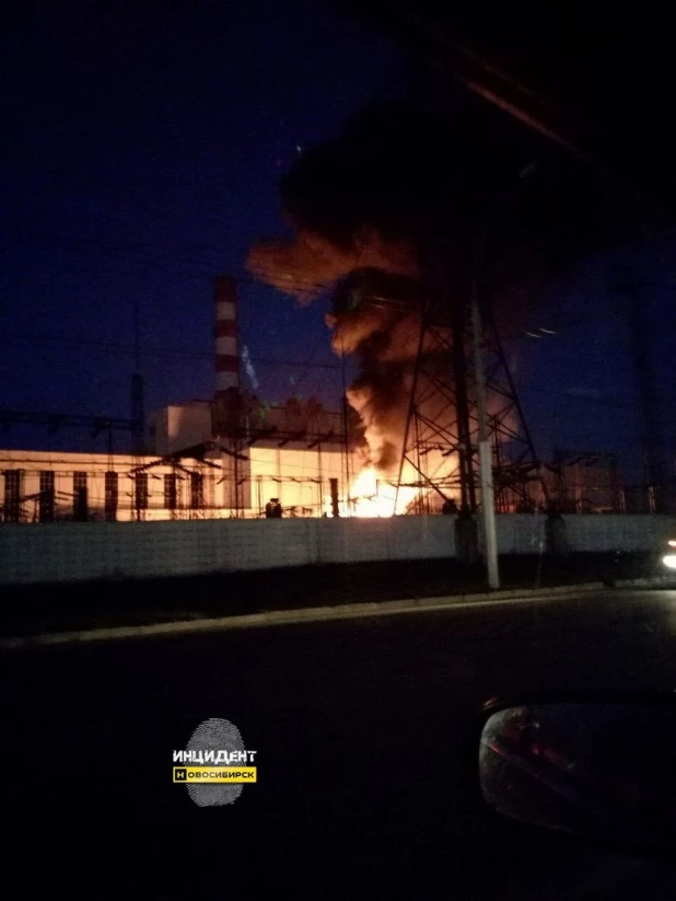 Пожар на ТЭЦ-2 в Новосибирске.