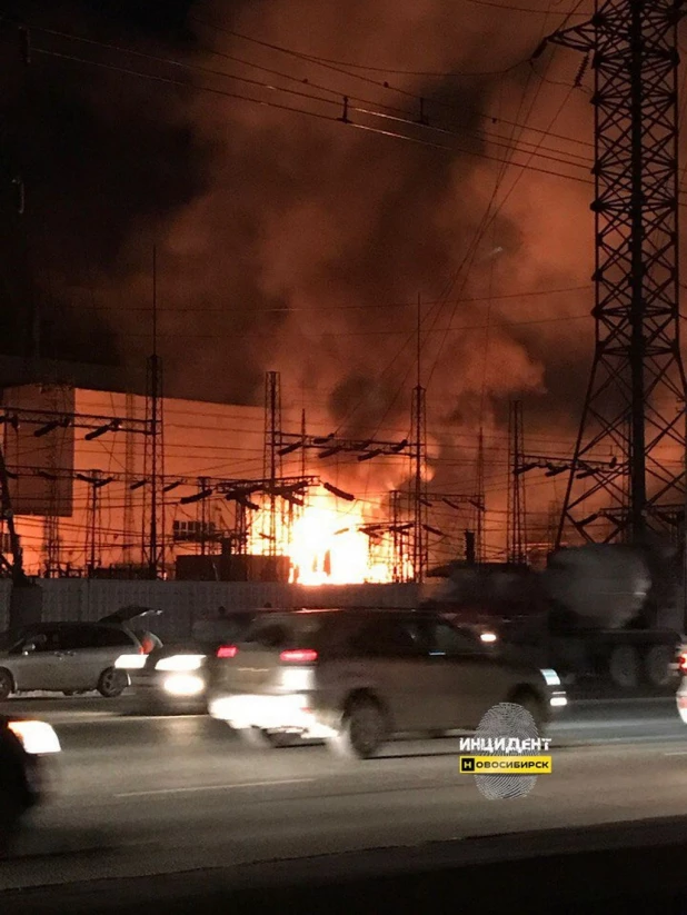 Пожар на ТЭЦ-2 в Новосибирске.