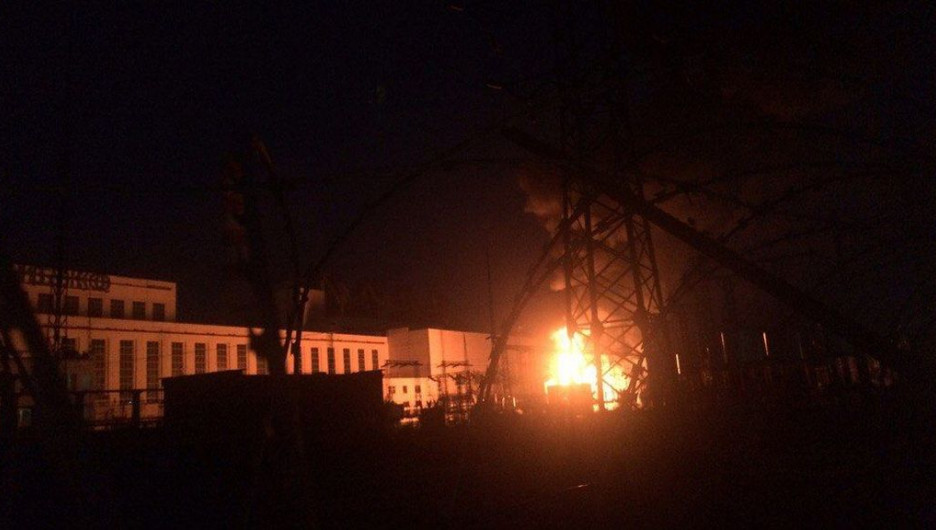 Пожар на ТЭЦ-2 в Новосибирске.