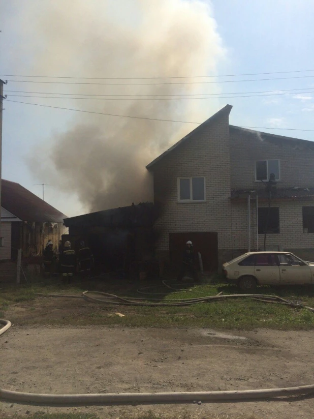 Пожар в поселке Северном. Барнаул, 30 августа 2017 года.