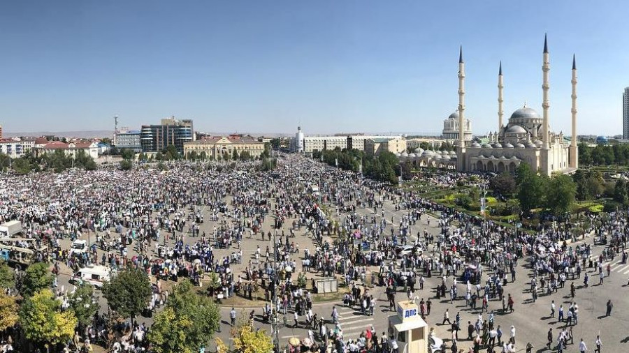 Митинг в Грозном 4 сентября.