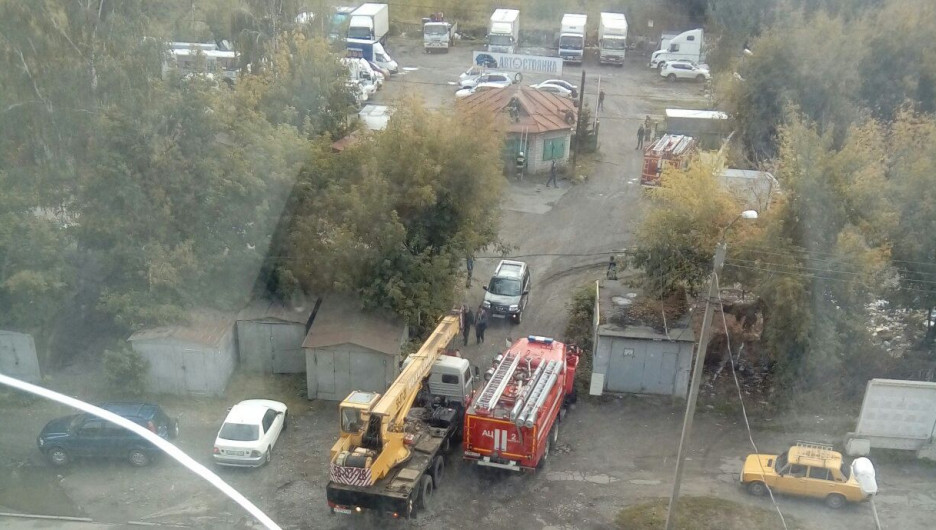 Авария на электроподстанции в Барнауле.