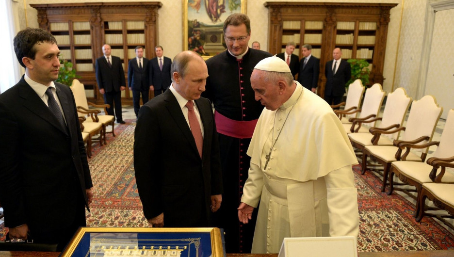 Встреча Владимира Путина с Папой Римским Франциском.