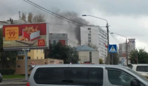 Пожар на пересечении Красноармейского и Молодежной.