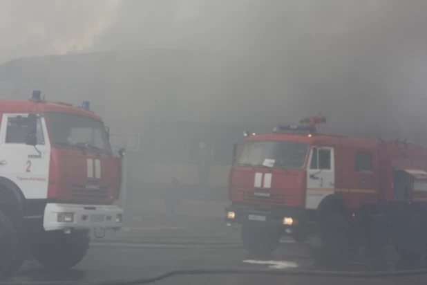 Пожар в центре Горно-Алтайска. 24 сентября 2017 года.