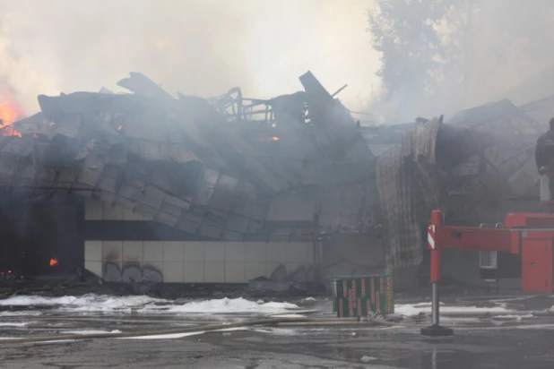 Пожар в центре Горно-Алтайска. 24 сентября 2017 года.