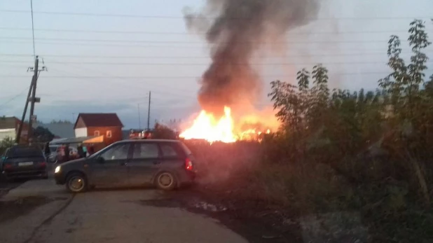 Пожар в пос. Восточном 26 октября 2017.