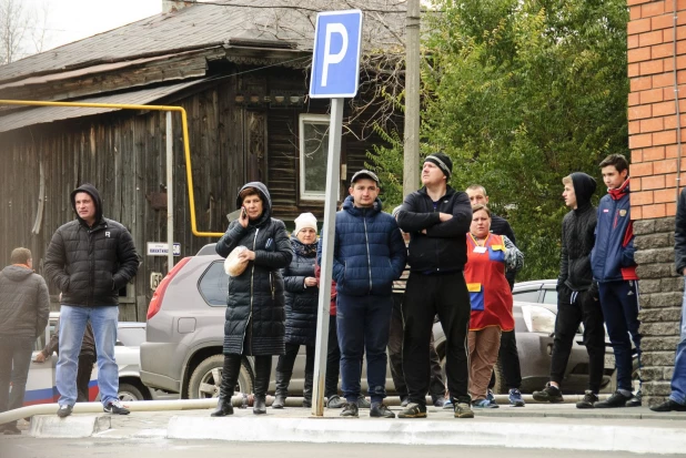 Пожар на территории Покровского собора.