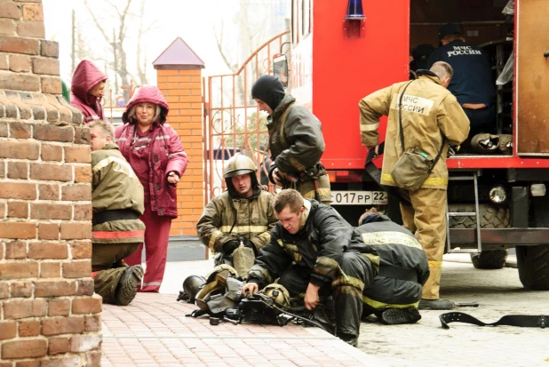 Пожар на территории Покровского собора.