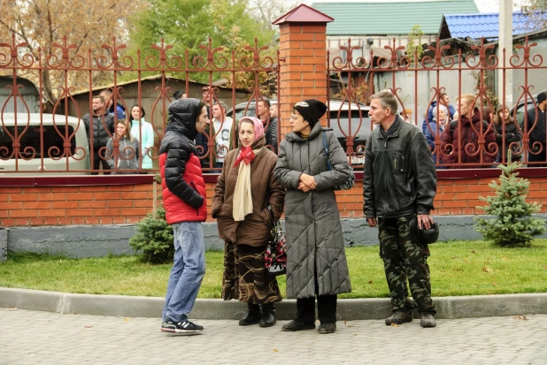 Пожар на территории Покровского собора.