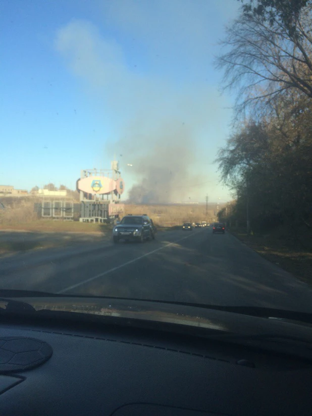 Пожар за Барнаулом.