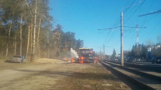 Строительство парковки возле лыжной базы "Динамо"