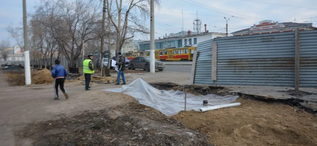 Строительство ограды в парке "Центральный"