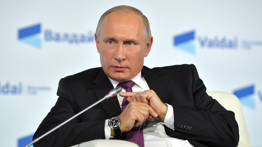 Владимир Путин на заседании международного дискуссионного клуба &quot;Валдай&quot;.