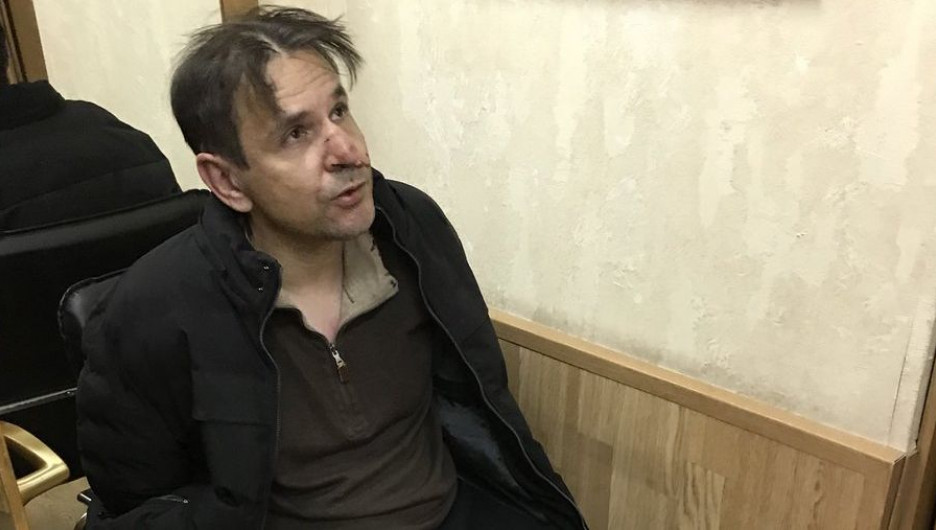 Напавший на журналистку "Эха Москвы" Борис Гриц.