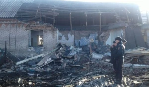 Место взрыва дома в Рубцовске.