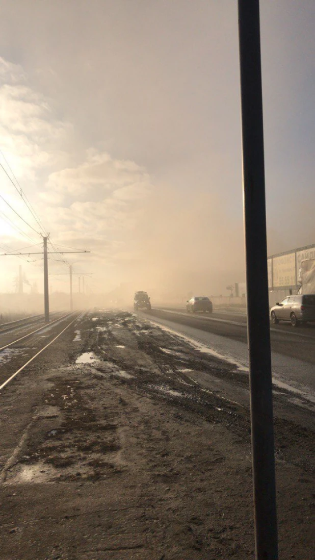 Пожар в Барнауле на улице Попова. 30 октябяр 2017 года.