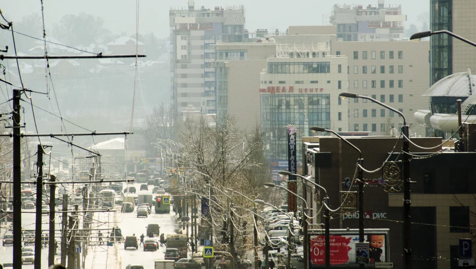 Барнаул. Панорама. Красноармейский проспект. 