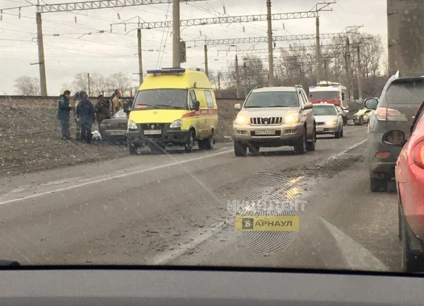 ДТП на Новосибирском тракте, пробка.