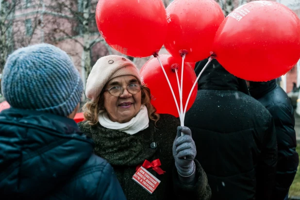 Шествие и митинг барнаульских коммунистов  7 ноября 2017 года.