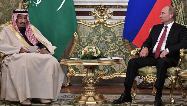 Владимир Путин и король Саудовской Аравии.
