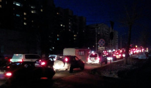 Пробка в Барнауле.