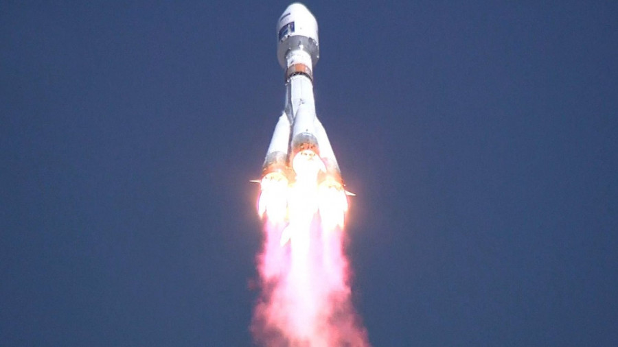 Запуск ракеты-носителя «Союз-2.1а» с космодрома Восточный.