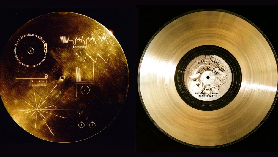 Золотые пластинки с посланиями инопланетянам.